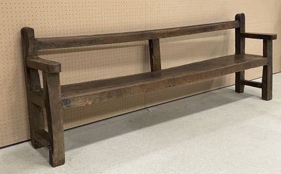 Large oak community bench.
17th century
96...