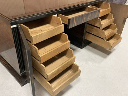 Cabinet de travail en placage d'ébène de...