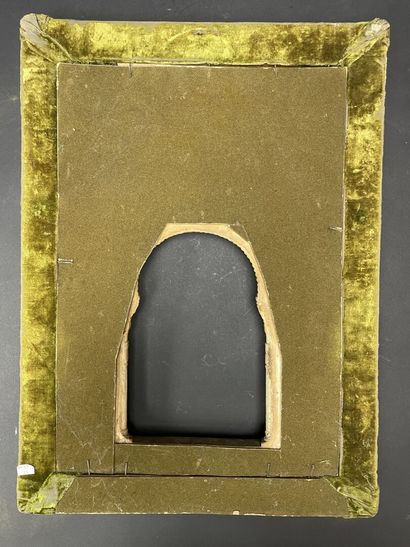 Model of the Alhambra Gate in plaster, velvet...