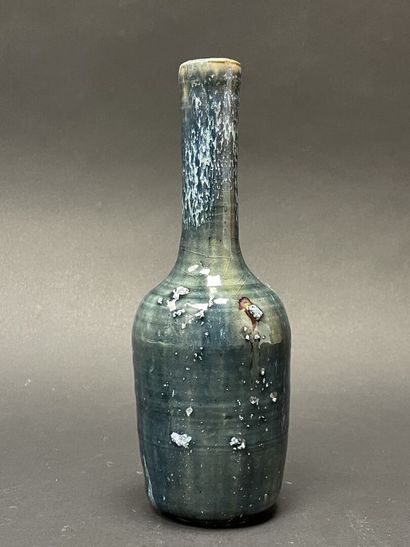 Alain GAUDEBERT (1937 ) 
Brown enameled raku...