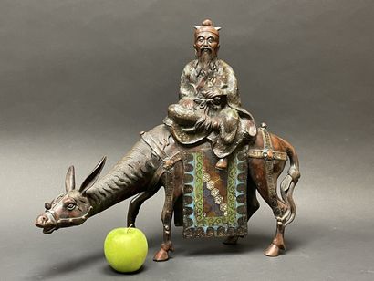 JAPON fin XIX°
TOBA sur sa mule.
Epreuve...