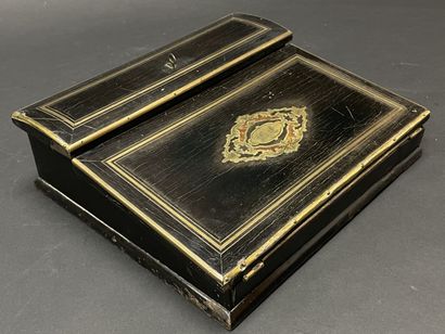 Lady's writing desk in blackened wood and...