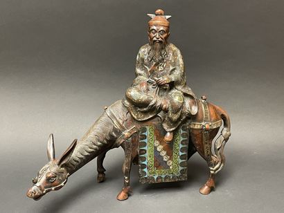 JAPON fin XIX°
TOBA sur sa mule.
Epreuve...
