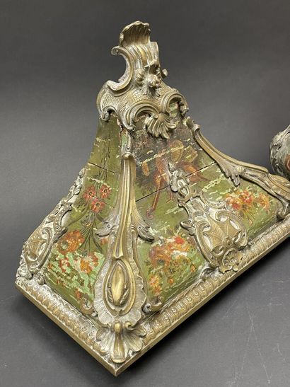 Wooden sconce with Martin varnish decoration...
