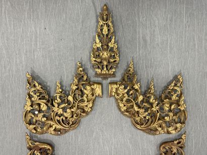 Mandorla-shaped portico with finely carved...