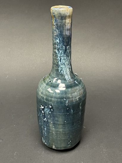 Alain GAUDEBERT (1937 ) 
Brown enameled raku...