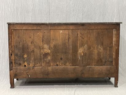 Moulded walnut sideboard, enfilade style,...