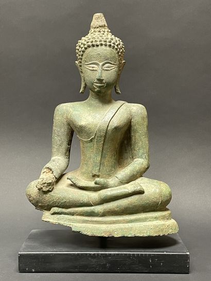 Seated Maravijaya Buddha
Sculpture in lost-wax...