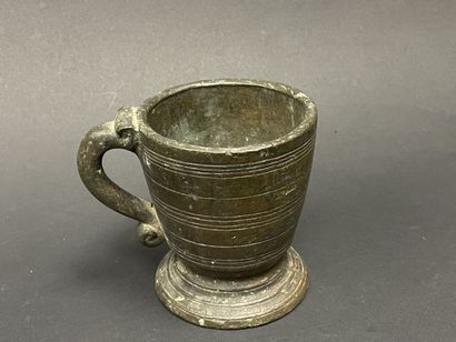 Apothecary mortar with stylized handle. Without...