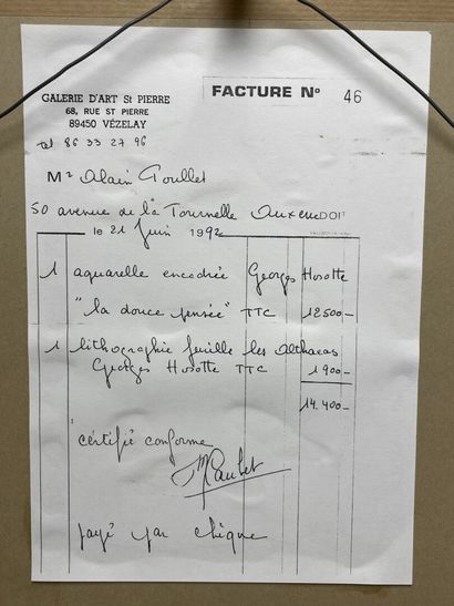 Georges HOSOTTE (born 1936)
La douce Pensée,...