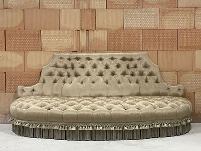 Boundary sofa, upholstered in beige moiré...