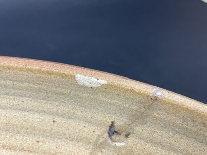 LA BORNE Very large stoneware bowl, abstract...