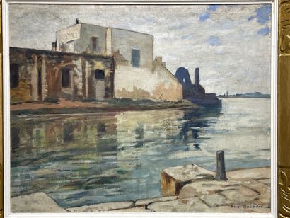 Henri DABADIE (1867-1949)
La drague du Port...