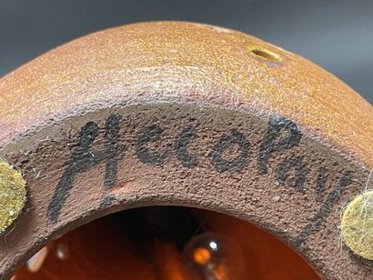ACCOLAY 
Lampe , piétement en céramique émaillée...