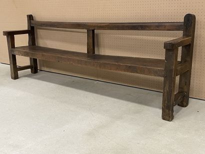 Grand banc de communauté en chêne.
XVII°...
