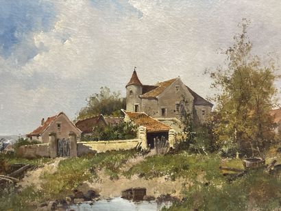 Charles REYNE (1873-1917) 
Paysage. 
huile...