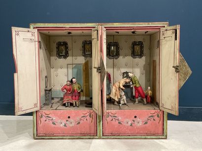 Rare cible de tir forain double animant deux...