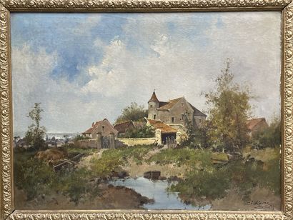 Charles REYNE (1873-1917) 
Paysage. 
huile...