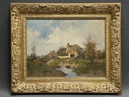 Charles REYNE (1873-1917) 
Paysage. 
huile...