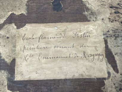 Ecole Flamande fin du XVIe siècle. 
Le Festin...
