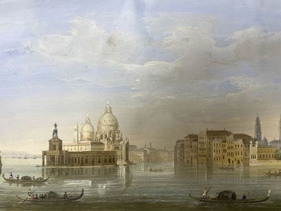 Ecole italienne XIX siècle. 
Vue panoramique...