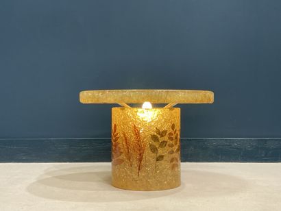 ACCOLAY Table basse éclairante en résine...