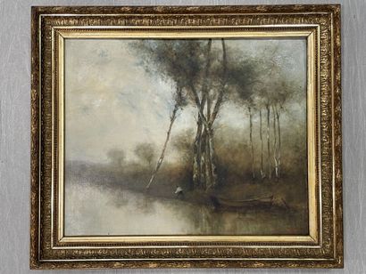 Ecole française début XX°
Bord de rivière
huile...