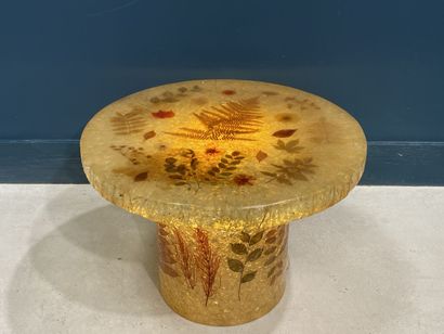 ACCOLAY Table basse éclairante en résine...