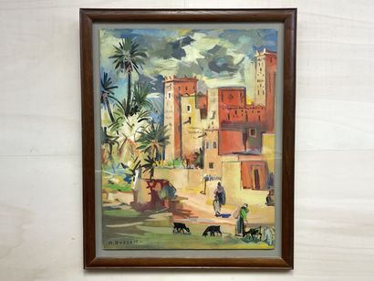 Marcel BUSSON (1913-2015).
Vue d'une ville...