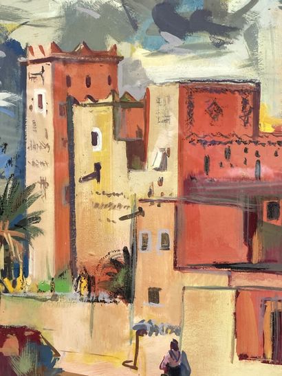 Marcel BUSSON (1913-2015).
Vue d'une ville...