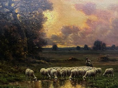 Paul CHAIGNEAU (1879-1938).
Troupeau de moutons...