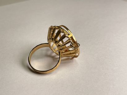 Lot de cinq montures de bague en or 750°/00...