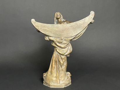 Grand miroir de table: Femme drapée au miroir....