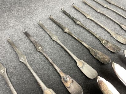 CHRISTOFLE 
Ménagère en métal argenté, modèle...