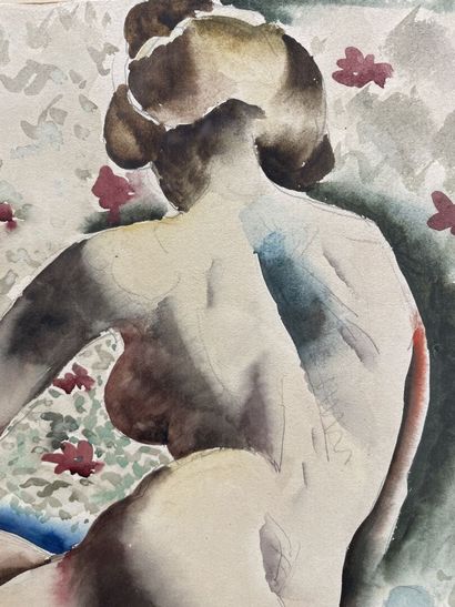 Paul Elie GERNEZ (1888-1948)
Nu de dos.
Aquarelle...
