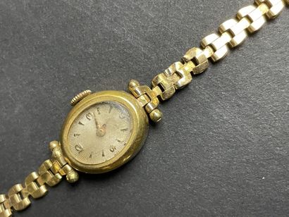Montre bracelet de dame en or, 
750°/00
L:...