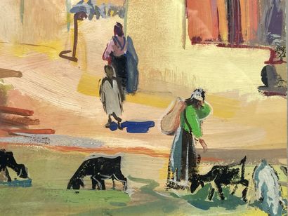 Marcel BUSSON (1913-2015).
Vue d'une ville...