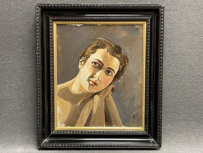 René GRUAU (1909-2004)
Portrait de femme.
huile...