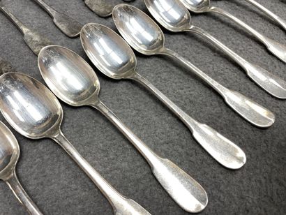 CHRISTOFLE 
Ménagère en métal argenté, modèle...