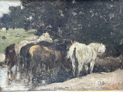 Emile VAN MARCKE DE LUMMEN (1827-1890)
Chevaux....