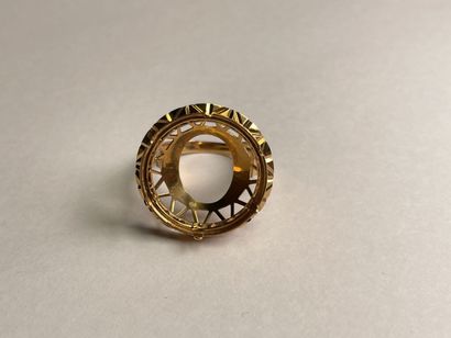 Lot de cinq montures de bague en or 750°/00...