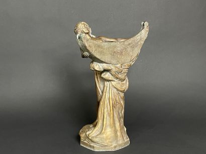 Grand miroir de table: Femme drapée au miroir....