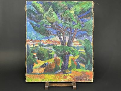 Pierre AMBROGIANI (1907-1985). 
Paysage au...