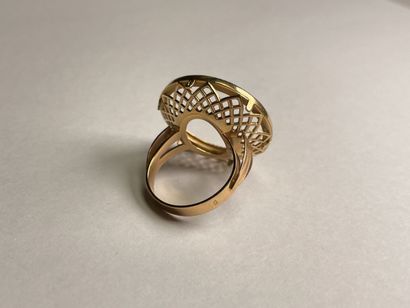 Lot de cinq montures de bague en or 750°/00...