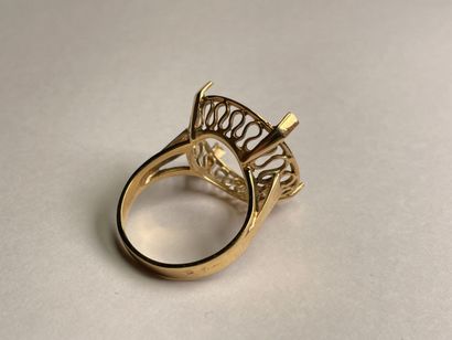 Lot de cinq montures de bague en or 750°/00...