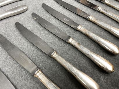 CHRISTOFLE 
Ménagère en métal argenté, modèle...