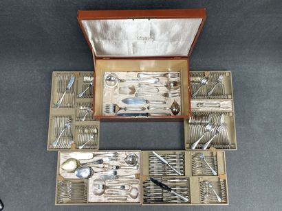 CHRISTOFLE 
Ménagère en métal argenté, modèle...