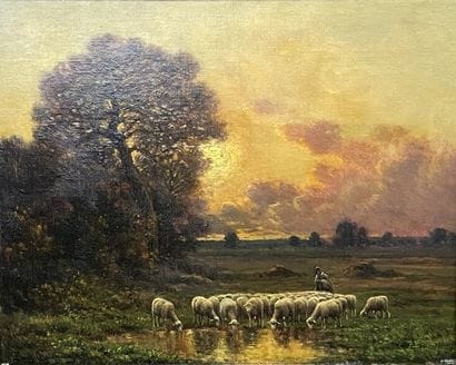 Paul CHAIGNEAU (1879-1938).
Troupeau de moutons...