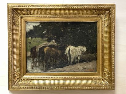 Emile VAN MARCKE DE LUMMEN (1827-1890)
Chevaux....