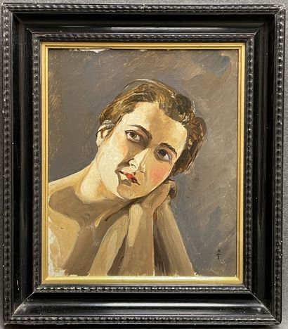René GRUAU (1909-2004)
Portrait de femme.
huile...